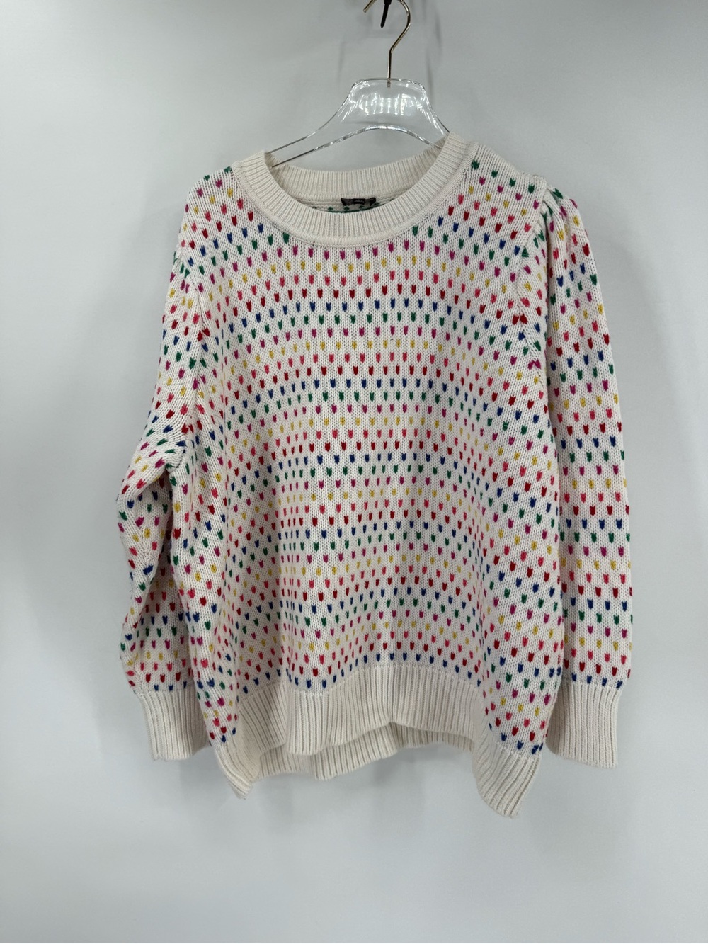 Talbots PUFF SLEEVE CREWNECK PULLOVER - SPECKLED DOTS size 3x - Picture 2 of 7